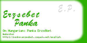 erzsebet panka business card