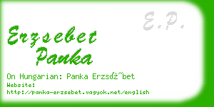 erzsebet panka business card
